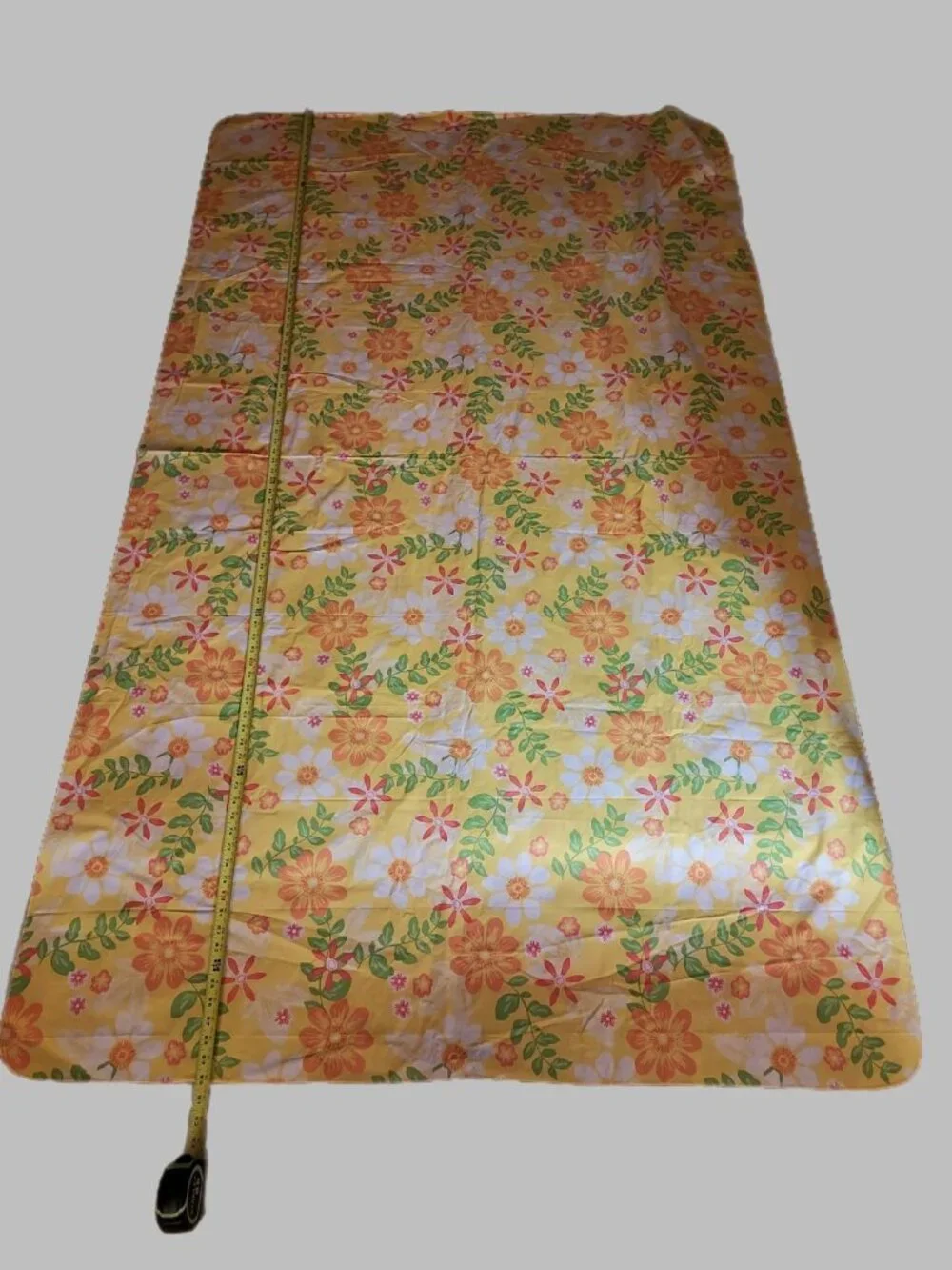 Vinyl Table Cover Vintage 1970s Picnic Flannel Backed 52